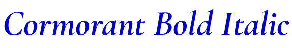 Cormorant Bold Italic Schriftart